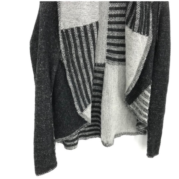 CAbi Black Gray Cardigan Knit Sweater Open Front - Picture 4 of 5